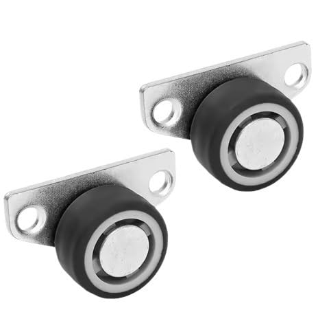1/2/4/8 STÜCKE Seitenmontage Lenkrollen Leise Gummi-Möbelrollen Richtungswagenräder for Trolley-Schubladen-Küchenschränke(2PCS) von EEEBLBXNQ