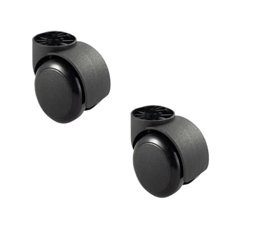 1/2/5 Pcs Weiß/Schwarz Rodless/Rod Universal Rad Büro Stuhl Swivel Silent Schwarz Computer Schreibtisch Tisch Caster(Rodless-Black-2 Pcs) von EEEBLBXNQ
