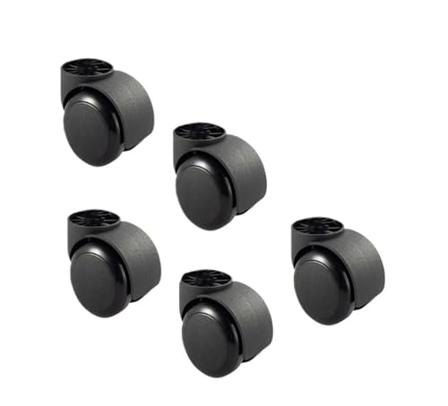 1/2/5 Pcs Weiß/Schwarz Rodless/Rod Universal Rad Büro Stuhl Swivel Silent Schwarz Computer Schreibtisch Tisch Caster(Rodless-Black-5 Pcs) von EEEBLBXNQ