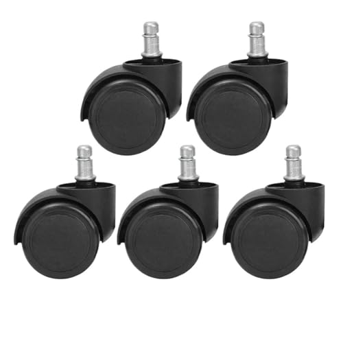 1/2/5 stücke 2 Zoll Universal Swivel Caster Räder Duty Ersatz Gaming Stuhl Büro Rollen Trolley Roller Möbel Hardware(Black-5PCS) von EEEBLBXNQ