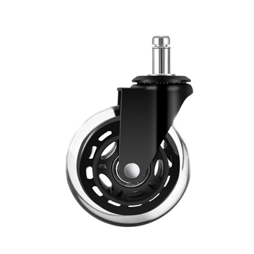 1/3/5 Stück Bürostuhl-Radersatz, 5er-Set, 3 Zoll, Gummi-Lenkrollen for Hartholzböden und Teppiche(1PCS 11mm) von EEEBLBXNQ