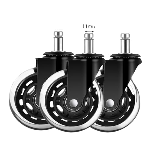 1/3/5 stücke Büro Gummi Stuhl Rollen Ersatz 3 Zoll Duty Computer Gaming Schreibtisch Caster Räder Glatte Sichere Roll Für(3PCS) von EEEBLBXNQ