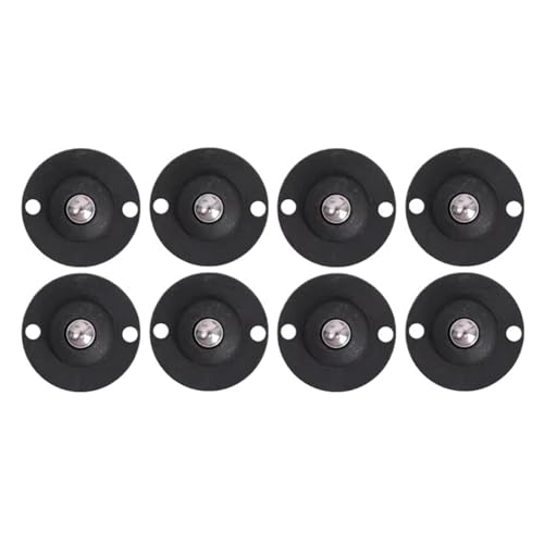 1/4/8/12/20 stücke Rollen Räder Schwenk Edelstahl Universal Pulley 360 ° Rotation Möbel Schrank Klebrige(Black-8PCS) von EEEBLBXNQ