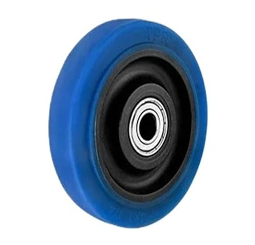 1/4 Stück 3"/4"/5" 304 Edelstahlrollen Mittelblau Doppelwellen-Gummi-Universalrolle Leises Rad Caster(Single,3 Inch 1pc) von EEEBLBXNQ