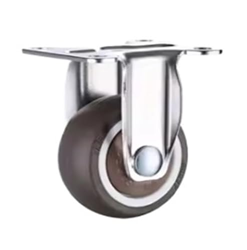 1/4 Stück leichte Möbelrollen/Rad mit lagerlosen Gummirädern for Bücherregale, Schubladen, Blumenregale, Tische und Stühle(Fixed direction x2,1 inch) von EEEBLBXNQ