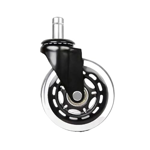 1 stück 2,5 3 4 Zoll Universal Silent Wheel Computer Executive Bürostuhl Transparent Möbel Industrielle bewegliche Bremsrolle(Mobile type,3inch-rod11mm) von EEEBLBXNQ