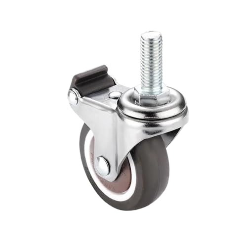 1 stück 2'' Stumm Schwenkgummirad Mit M10x25mm Stiel Möbelrollen for Werkbank Tischschrank Kaffee Von Hartholzböden(M10) von EEEBLBXNQ