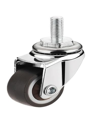 1 stück "Kleine Lenkrollen Profilrolle Mit Bremsen 4er-Set Keine Bodenmarkierungen Leise Rollen for Einkaufswagen(M6x15mm Type 3) von EEEBLBXNQ