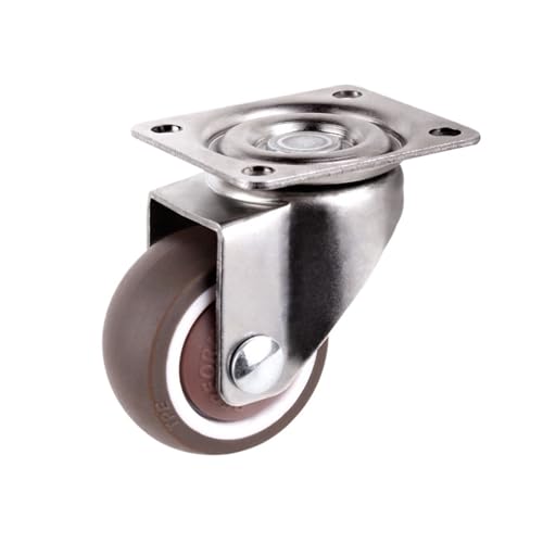 1pc 1/1.25/1.5/2 Zoll Möbel Rollen Räder Gummi Swivel Castor Trolley Caster Mit Bremse(A,1.5 inch) von EEEBLBXNQ