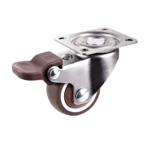 1pc 1/1.25/1.5/2 Zoll Möbel Rollen Räder Gummi Swivel Castor Trolley Caster Mit Bremse(C,2.0 inch) von EEEBLBXNQ
