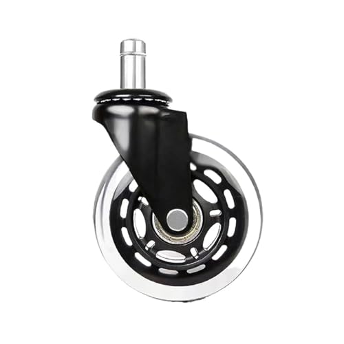 1pc 2/2.5/3/4 Zoll Silent Wheel Computer Bürostuhl Transparent Möbel Industrielle bewegliche Bremsrolle(Mobile type,2.5inch-rod11mm) von EEEBLBXNQ