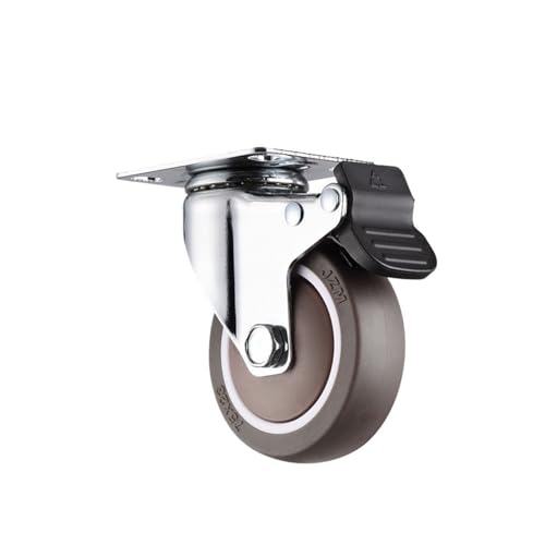 1pc 2/2.5/3 Zoll TPR Swivel Caster Räder Duty Mit Sicherheit Dual Bremse Kein Lärm Abschließbar(Type 1,2 inch) von EEEBLBXNQ