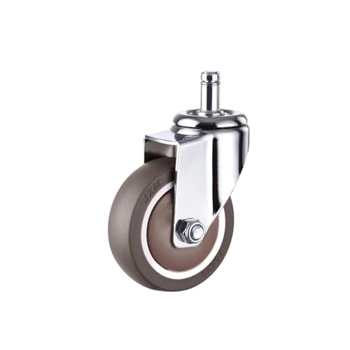 1pc 2/2.5/3 Zoll TPR Swivel Caster Räder Duty Mit Sicherheit Dual Bremse Kein Lärm Abschließbar(Type 4,3 Inch) von EEEBLBXNQ