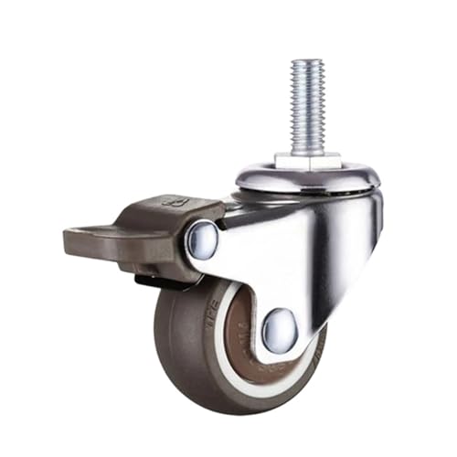1pc 2/2.5/3 Zoll TPR Swivel Caster Räder Duty Mit Sicherheit Dual Bremse Kein Lärm Abschließbar(Type 5,2 inch) von EEEBLBXNQ
