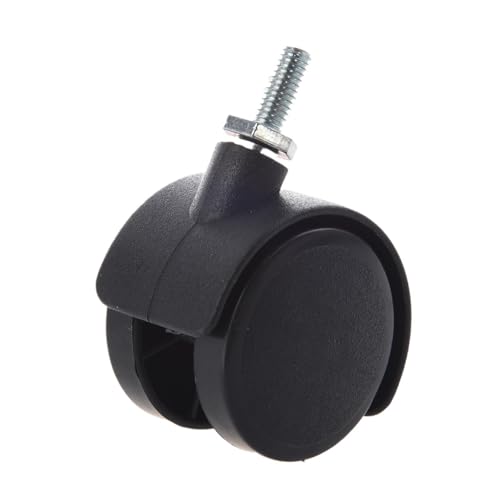 1pc 6mm Gewindeschaft 40mm Dual Rad Drehbare Caster Schwarz 1pc 6mm Gewindeschaft 40mm Dual Rad Drehbare Caster Schwarz von EEEBLBXNQ
