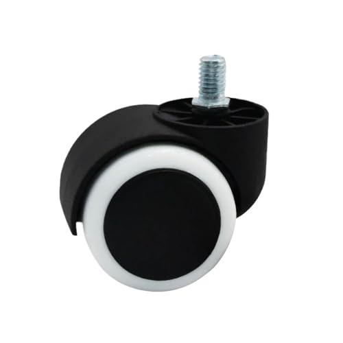 1pc Büro Drehstuhl Räder 2-zoll Schwarz Und Weiß Universal Stille Computer Möbel Zubehör(1pcs B) von EEEBLBXNQ