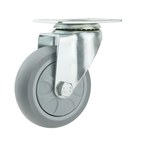 1pc Caster Räder Trolley 3/4/5 Zoll Lock Dreh Rollen Warenkorb Rad Industrielle Schubkarre Träger Gummi(1pc swivel wheel,4 inch) von EEEBLBXNQ