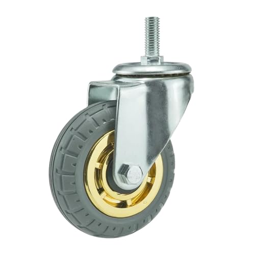 1pc Geräuschlos Möbel Caster Tragen Beständig Swivel Gummi Hardwares Roller Rad Regal Warenkorb(Stem wheel,4in) von EEEBLBXNQ