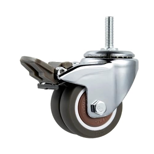 1pc Lenkrollen Rotierenden Räder Büro Stuhl Gamer Zu Bewegen Möbel for Trolley Caster Rad Set Mit Bremse Gummi Sc(4 brake wheels,2 inch) von EEEBLBXNQ