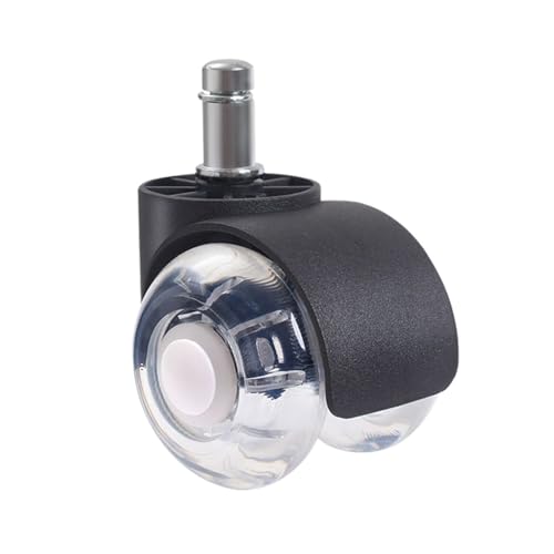 1pc Möbel Caster Swivel Rollen Rad Stuhl Büro Räder Gummi Stumm Schreibtisch Weiche Sicher Pulley(Black-Dust Plate) von EEEBLBXNQ