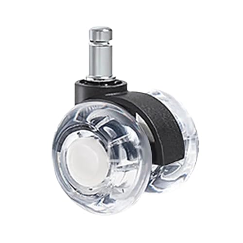 1pc Möbel Caster Swivel Rollen Rad Stuhl Büro Räder Gummi Stumm Schreibtisch Weiche Sicher Pulley(Black-No Dust Plate) von EEEBLBXNQ