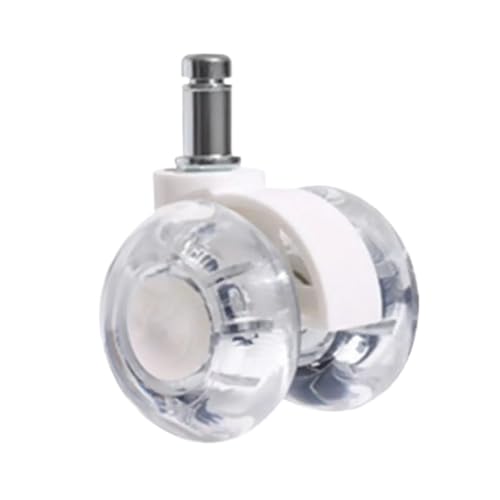 1pc Möbel Caster Swivel Rollen Rad Stuhl Büro Räder Gummi Stumm Schreibtisch Weiche Sicher Pulley(White-No Dust Plate) von EEEBLBXNQ