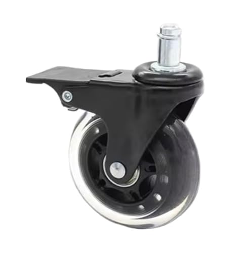 1pc Mute Caster 50KG Rad 10mm 11mm Ersatz Bürostuhl Schwenkrollen 360 Grad Räder Möbel Hardware(With brake,2 inch) von EEEBLBXNQ