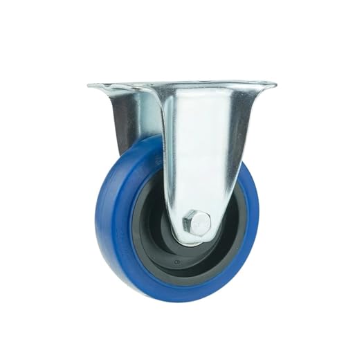 1pc Rollen Lasten Gummi Swivel for Möbel Räder Mover Geräuschlos Regal Schubkarre Warenkorb Hardwares Transporter Reifen Trolley(1 piece fixed,4 inch) von EEEBLBXNQ