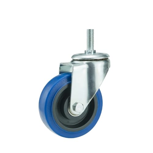 1pc Rollen Lasten Gummi Swivel for Möbel Räder Mover Geräuschlos Regal Schubkarre Warenkorb Hardwares Transporter Reifen Trolley(1 piece stem swivel,4 inch) von EEEBLBXNQ