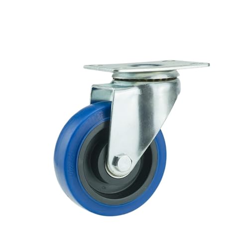 1pc Rollen Lasten Gummi Swivel for Möbel Räder Mover Geräuschlos Regal Schubkarre Warenkorb Hardwares Transporter Reifen Trolley(1 piece swivel,5 Inch) von EEEBLBXNQ