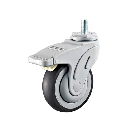 1pc Stumm Universal Kunststoff Caster Rad Krankenhaus Bett Medizinische Schönheit Industrie Nicht-rutsch Verschleiß-beständig(Screw- with brake,4 inch) von EEEBLBXNQ