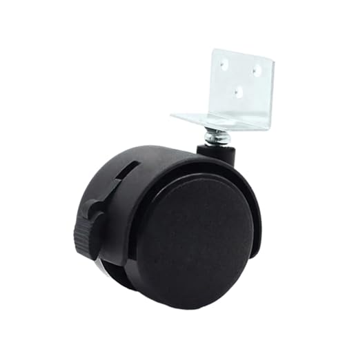 1pc Warenkorb Rollen Schwarz Stille Schwenk Platte Ersatz Zubehör Kunststoff Gepäck Rad Büro Computer Stuhl(2 Inch Right angled) von EEEBLBXNQ