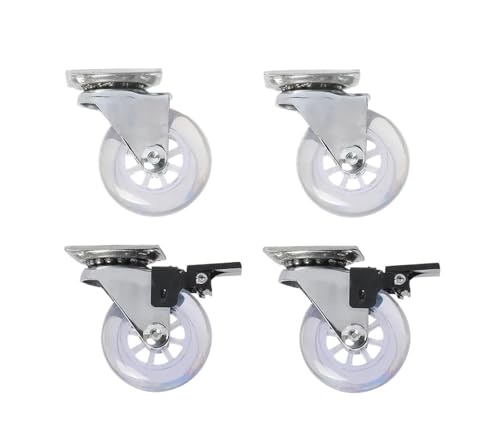 2/4 stücke 2 Zoll Swivel Caster Räder Industrielle Mit M8x15mm Gewinde Stem for Karren Werkbank(4Pc 2No 2With Brake) von EEEBLBXNQ