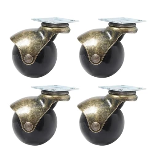 2/4 stücke 2 zoll Caster 50mm Lager Schwarz Trolley Räder Gummi Lenkrollen for Büro Stuhl Sofa Plattform(4PC-without brake,2 inch) von EEEBLBXNQ