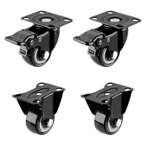 2/4 stücke 2 zoll Duty Caster Räder Polyurethan Swivel Mit 360 Grad(2inch-2pcs C-2pcs A) von EEEBLBXNQ