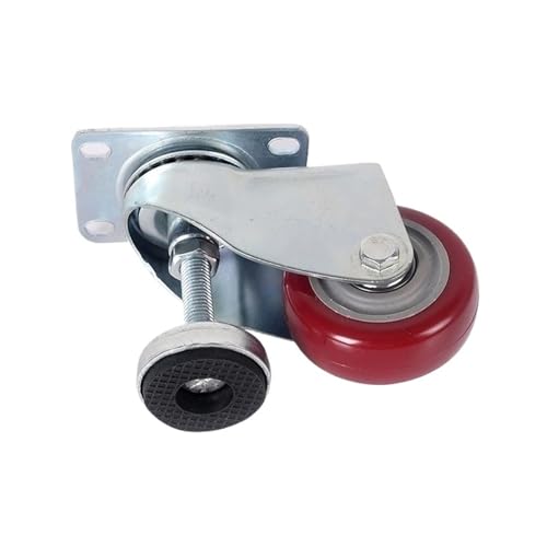 2 stücke 3 Zoll Einstellbare Caster Mit Fuß Tasse Horizontale Rad Mittleren Unterstützung Rahmen Universal Schrank Spot von EEEBLBXNQ