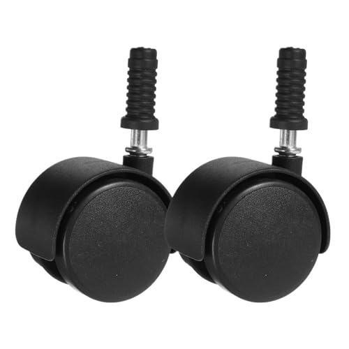 2Pcs 2 Zoll Schwarz Bürostuhl Rollen Möbel Räder M7 Stange Bremse Schreibtisch Ersatz Gaming Home Zubehör von EEEBLBXNQ