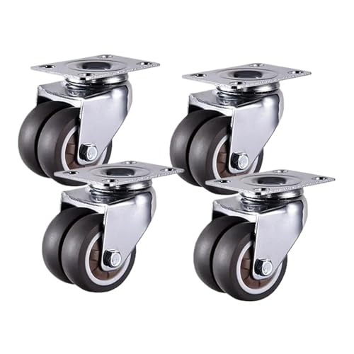 4 Stück 2 Zoll Universal-Stuhlräder Möbel Schwenkbare Stille Lenkrolle Ersetzen Sie Hardware Trolley Tool for Büro-/Computerstühle von EEEBLBXNQ