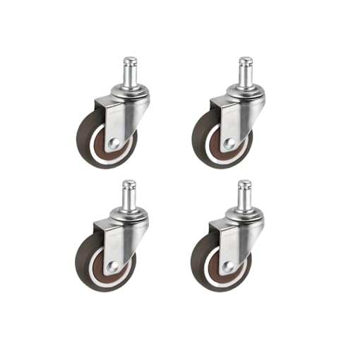 4 Stück Einsteckstangen-Lenkrollen, Universal-Lenkrollen, Drehstange for Möbelwagen, Werkbänke, Einkaufswagen(4 Universal,1.5 Inch) von EEEBLBXNQ