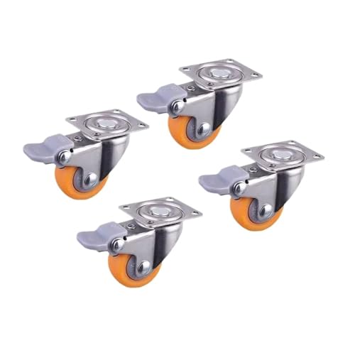 4 Teile/los 1 Zoll Schraube Caster Orange Möbel Rad Stumm Display Lautsprecher(A) von EEEBLBXNQ