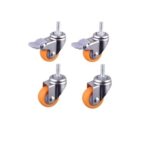 4 Teile/los 1 Zoll Schraube Caster Orange Möbel Rad Stumm Display Lautsprecher(H) von EEEBLBXNQ