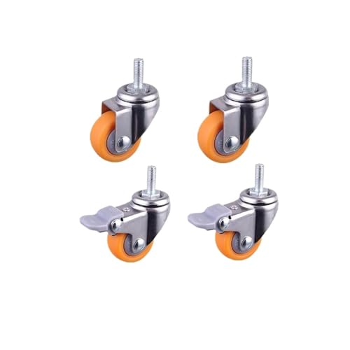 4 Teile/los 1 Zoll Schraube Caster Orange Möbel Rad Stumm Display Lautsprecher(I) von EEEBLBXNQ
