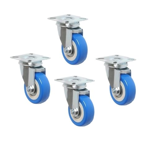4 Teile/los 2 Zoll Blau Doppel Lager Universal Caster Stille Verschleißfesten Flache Beweglichen Rad for Möbel Und Ausrüstung von EEEBLBXNQ