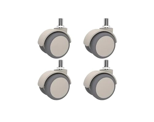 4 Teile/los Grau 2 Zoll Schwarz M6/M8/M10/M12 Schraube Universal Rad Mit Bremse Stille Caster Weichen Gummi(M10-A) von EEEBLBXNQ