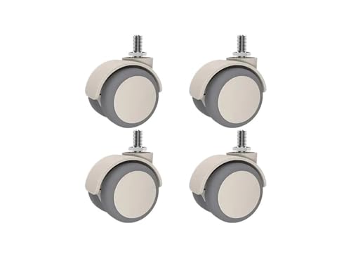 4 Teile/los Grau 2 Zoll Schwarz M6/M8/M10/M12 Schraube Universal Rad Mit Bremse Stille Caster Weichen Gummi(M8-A) von EEEBLBXNQ