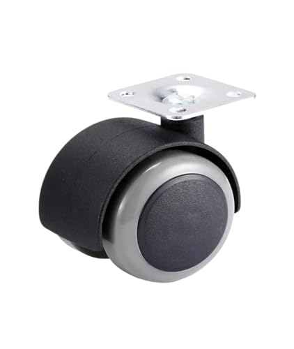 4 Teile/los M8 Schraube Flache Caster 2 Zoll Tee Tisch Universal Rad Trolley Speisewagen Stille Pulley Roue for Moving Möbel(Flat) von EEEBLBXNQ