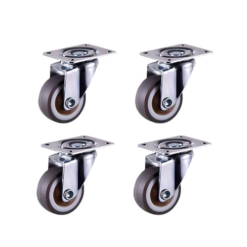 4 stücke 1,25 Zoll Flache Unterseite Gummi Universal Räder Duty Möbel Rollen for Karren Schränke Holzkisten 4 stücke 1,25 Zoll Flache Unterseite Gummi Universal Räder Duty Möbel Rollen for Karren Schränke Holzkisten von EEEBLBXNQ