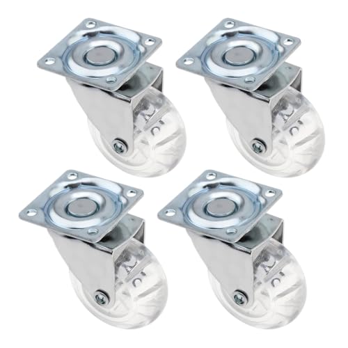 4 stücke 2/3 Zoll Lenkrollen Duty Möbel Rad Castor Stille Trolley Räder for Tisch Stuhl Mit Sicherheits Bremse(2 inch without Brake) von EEEBLBXNQ