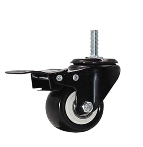 4 stücke 2 Zoll 50mm Schwarz Swivel Castor Räder Trolley Möbel Caster Gummi(25) von EEEBLBXNQ
