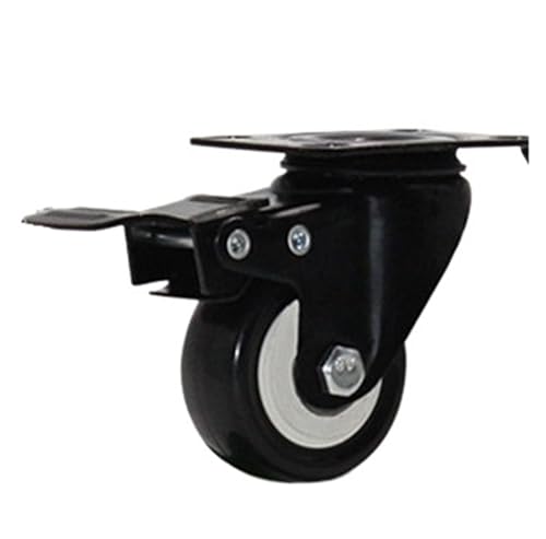 4 stücke 2 Zoll 50mm Schwarz Swivel Castor Räder Trolley Möbel Caster Gummi(C2) von EEEBLBXNQ
